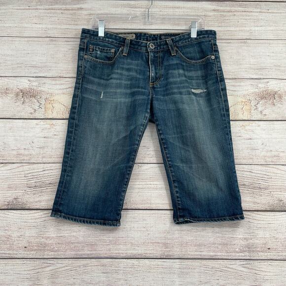 AG Adriano Goldschmied The Malibu Crop Pant Jeans Women's 29 Blue Medium Wash - Picture 1 of 13